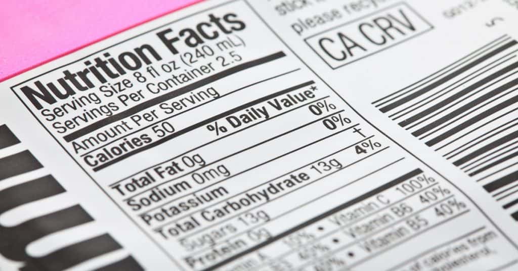Nutrition Facts Label