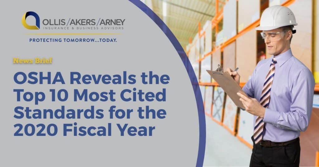 OSHA Reveals the Top 10 Most Cited Standards for the 2020 Fiscal Year