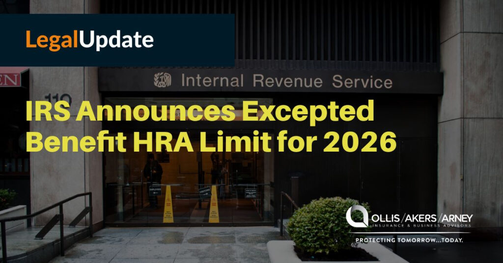IRS Announces Excepted Benefit HRA Limit for 2026